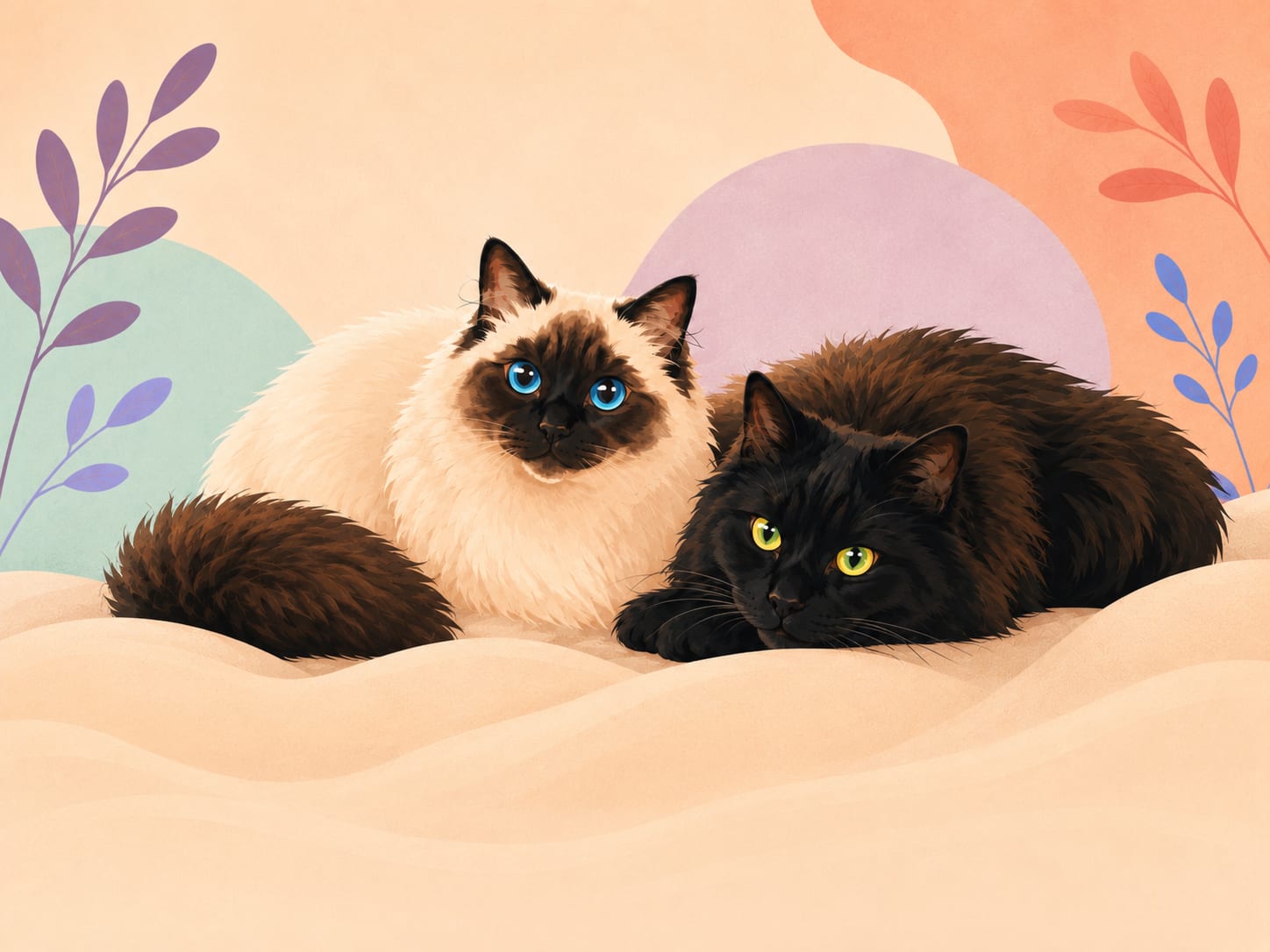 Un chien et un chat, compagnons suivis avec Krokyu